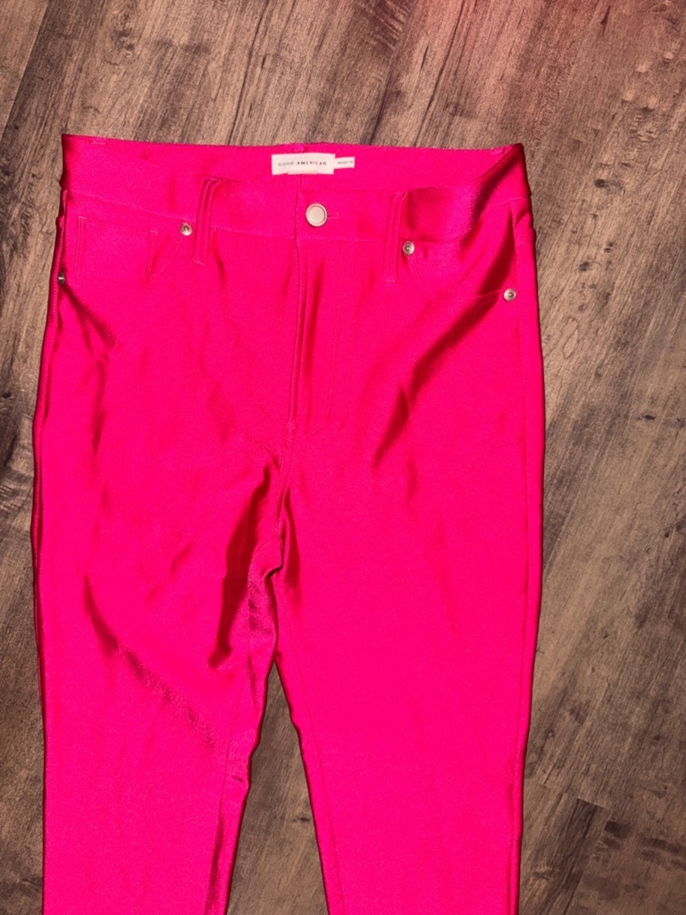 Good American Power Stretch Pull-On Skinny Ballerina Pink Sold Out Sz 4/27